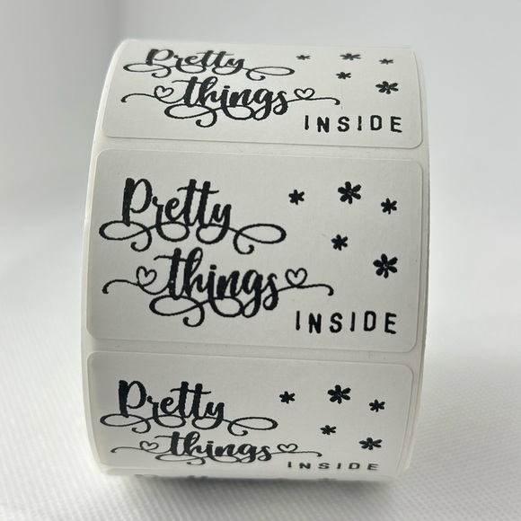 Pretty Things Inside label | Thank you sticker | shipping supplies 2in NEW - Picture 3 of 6